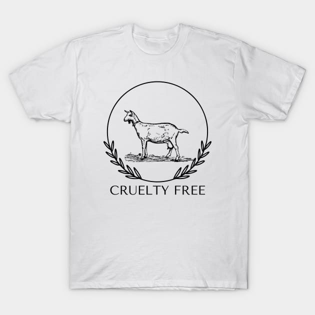 Cruelty Free Goat T-Shirt by DMS DESIGN